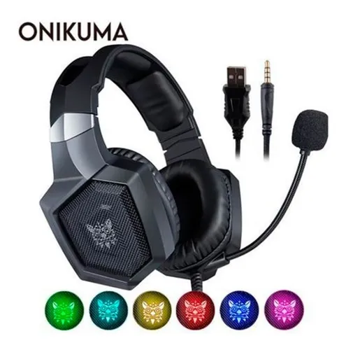 Diadema Gamer Onikuma K8 Flexible 3,5mm Para Pc, Ps4, Xbox