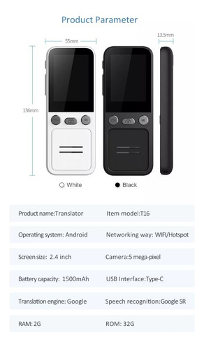 Imagen 8 de 9 de Dispositivo Traductor De Voz Instantáneo Offline Wifi Idioma