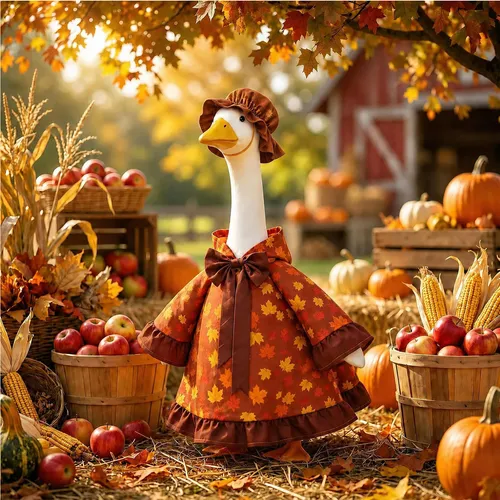 Roupa De 23 Polegadas Porch Gooses Fall Maple Leaf, 2 Peças Orange-n ...