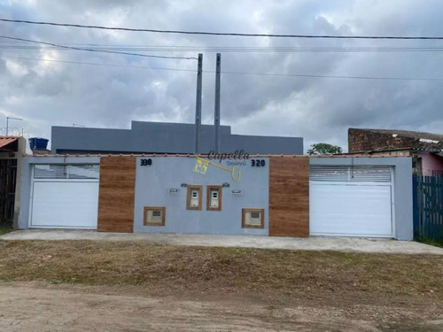 Casa Nova 02 Dormitórios Com Piscina E Cascata! Lado Praia. Ótimo Acabamento! Jardim Das Palmeiras. Itanhaém.