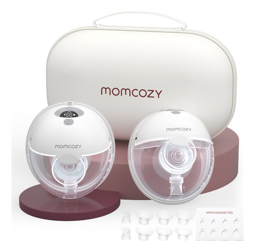Momcozy M5 Extractor de Leche Eléctrico Manos Libres, Paquete de 2, Color Gris Sacaleches Portátil