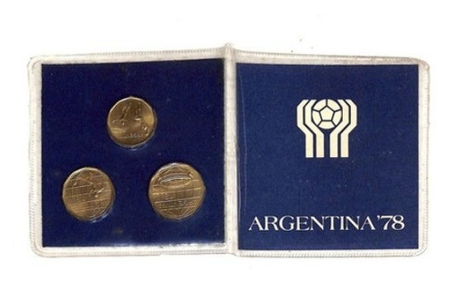 Coleção De 3 Moedas Argentinas - Copa Do Mundo 1978 (Usado)