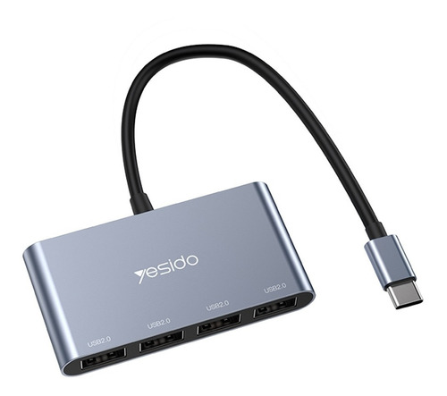 Adaptador Hub Yesido Hb13 4 En 1 De Tipo-c A Usb 