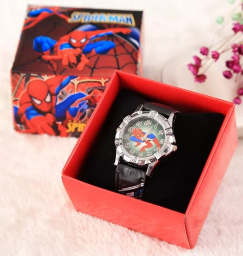 Reloj Spiderman, Hombre Araña Niño Incluye Caja De Regalo