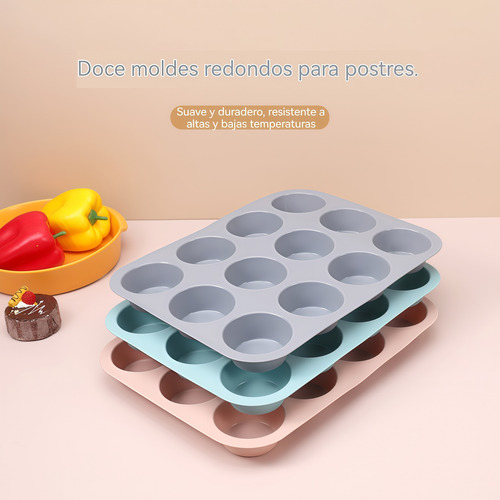 Molde De Silicona Para Muffins 12 Cavidades Cookstyle