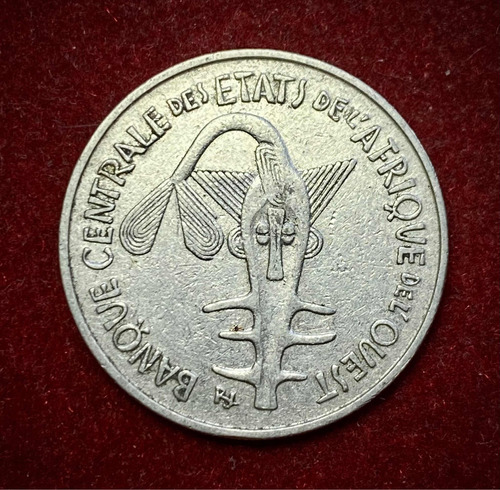 Moneda 100 Francos Africa Occidental 1967 Km 4