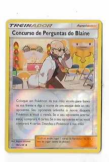 Pokemon Concurso De Perguntas Do Blaine Reverse Foil Sol E L