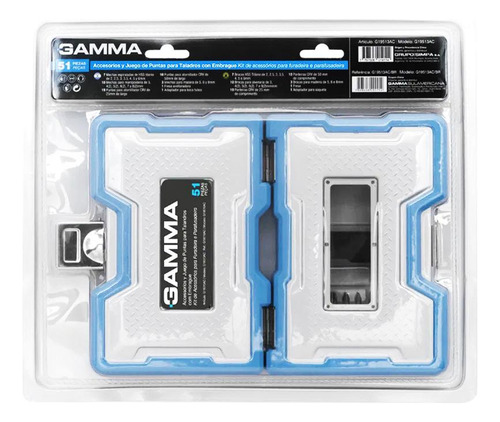 Kit Acessorios Parafusadeira Furadeira Gamma G19513 51 Peças