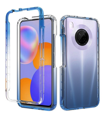 Funda 360 Uso Rudo Bicolor Transparente Samsung Huawei