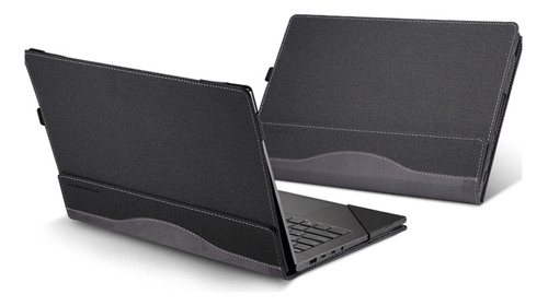 Funda De Piel Anticaída Negra Para Samsung Galaxy Book 4 Ult