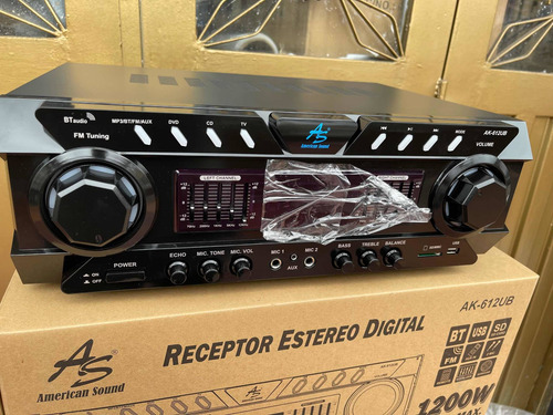 Imagen 2 de 7 de Amplificador De Sonido American Sound 1200watts Bluetooth