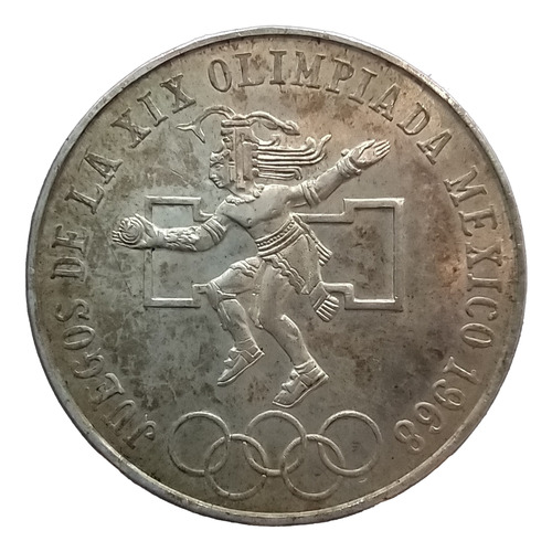 Antigua Moneda De Plata 25 Pesos México 1968 Km# 479.1