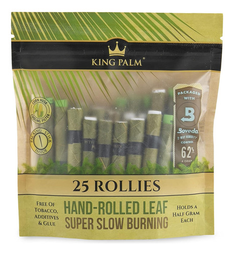 King Palm Rollie Size Cones (1 Paquete De 25, 25 Rollos En T