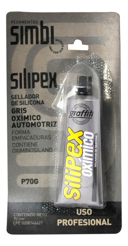 Silicon Gris Oximico Automotriz Tubo De 70 Ml P70g Silipex