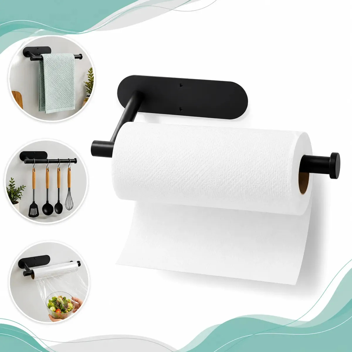 Suporte Papel Toalha Inox Porta Rolo Cozinha Multiuso Parede Boa Dica