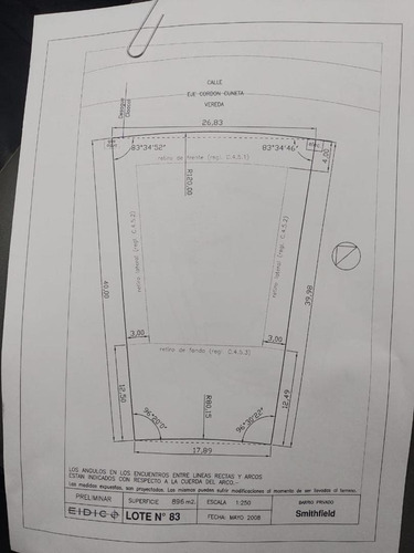 Imagen 5 de 7 de Lote Estancia Smithfield Con Proyecto Aprobado