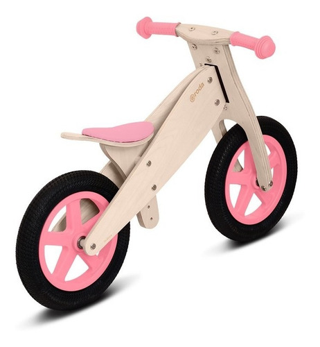 Imagen 5 de 7 de Bicicleta Aprendizaje Madera Rosada Roda Clasica Juguete