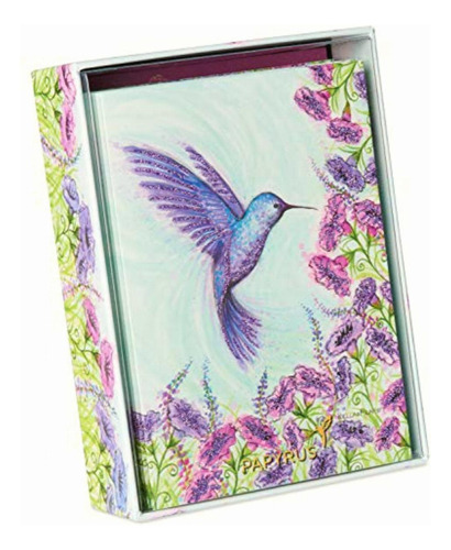 Papyrus Tarjetas En Blanco Con Sobres, Diseñadas Por Bella Color Colibrí Morado
