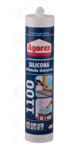 Silicona Sellante 1100 Transparente 300ml Agorex