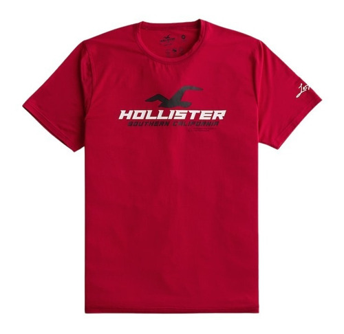 Playera Hollister Original Tejida Con Estampado Deportivo