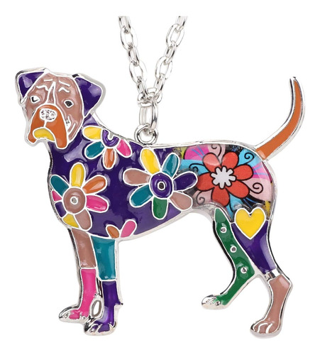 Doway Boxer Dog Aleación Colgante Collar Cadena Joyería Con