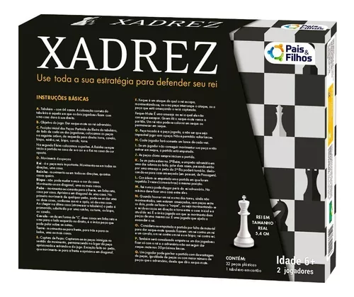 Conjunto de Xadrez Internacional, Jogo de Tabuleiro de Xadrez de Plástico  Preto e Branco para Jogos de Mesa Acampamento de Escritório