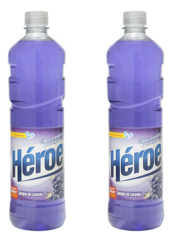 Limpiador Para Piso Héroe Aroma De Lavanda 900ml Pack X2u