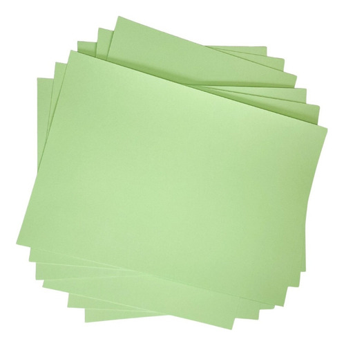 100 Folhas Papel Tipo Color Plus Colorido Na Massa 180g A4 Cor Verde-claro