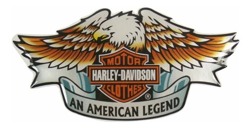 Adesivo Emblema Compatível Harley Davidson Legend 3d Rs1 Cor HARLEY DAVIDSON AN AMERICAN LEGEND RESINADO