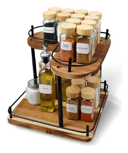 comprar Organizador De Estante De Especias De Madera Saocaihul Acaci