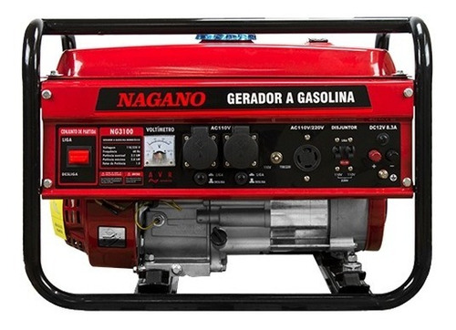 Gerador À Gasolina 3kva Mono Part. Manual Bivolt - Nagano