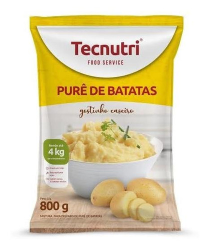 Purê De Batatas Instantâneo Tecnutri 10 Pacotes