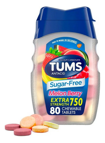 Anti Ácido Tums Zero Açúcar 80 Tabletes