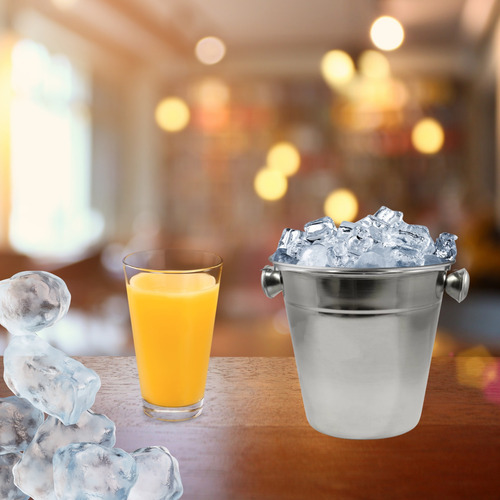 Balde De Gelo Com Pegador Inox 970ml Suco E Bebidas Premium