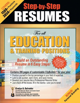 Libro Step-by-step Resumes For All Education & Training P...