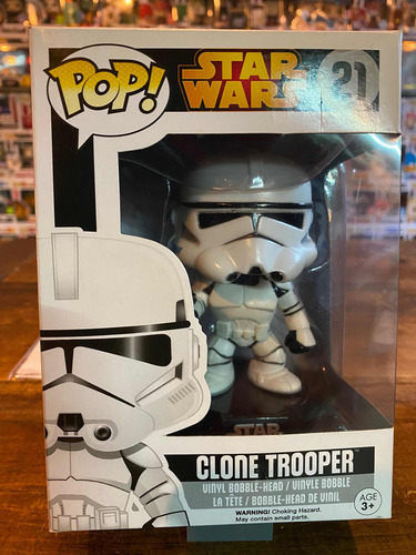 Funko Pop Star Wars Clone Trooper #21 Vaulted / Raro (Usado)