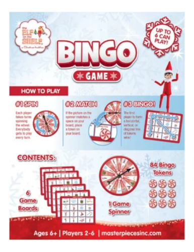 Bingo The Elf On The Shelf Christmas Edition Juego De Mesa