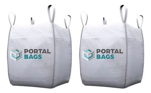 2 Big Bag P/ Ensacar Reciclagem Entulho 1000kg 1m³ Ref-c1