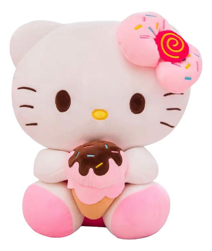 ( V Peluche Importado Hello Kitty Corazón 28 Cms