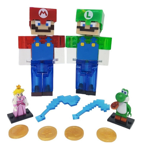 Super Mario Bros Y Luigui En Minecraft Con Accesorios Mod 3 