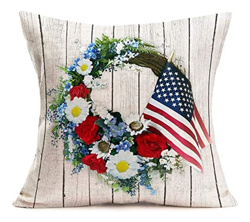 Juego De 4 Fundas De Almohada Para El Día De La Independenci