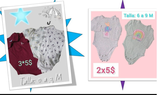 Pijamas Y Bodys De Bebe Usados En  Excelente Estado 