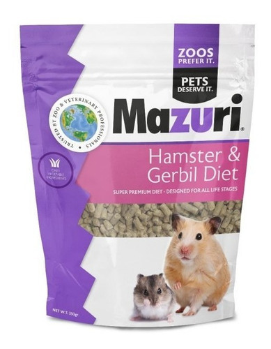 Imagen 1 de 2 de Alimento Hamster Mazuri Hamster & Gerbil Diet 350g