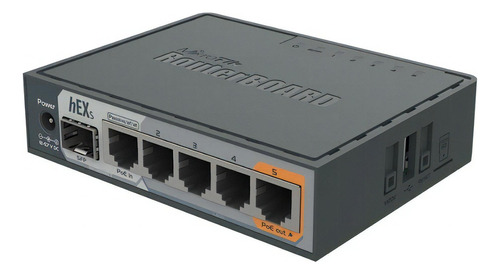 Router Mikrotik Rb760igs Hex S 5 Puertos Gigabit Os L4 + Sfp Color Negro