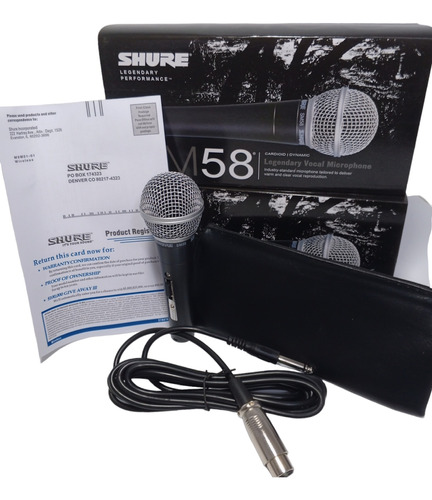  Shure Sm58 Microfono Metalico Dinamico