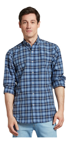 Camisa Devré Cuadros Azul Marino Hombre 42d000303001