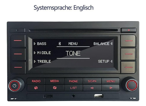 Radio De Coche Estéreo Rcn210 Vw Golf Passat Old Polo Usb Au