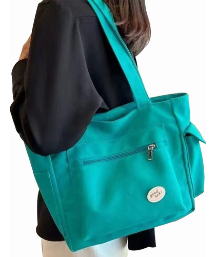 Bolso De Hombro De Lona 2024 Para Mujer De Gran Capacidad*