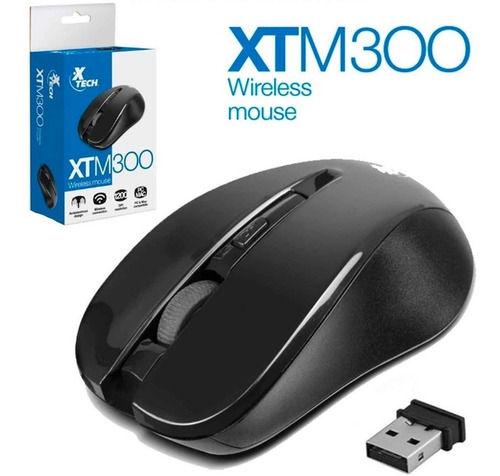 Mouse Xtech Xtm-300 Inalámbrico 4 Botones Negro