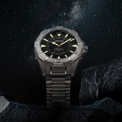 Relógio Masculino Technos Anadigi Skydiver Titânio Grafite